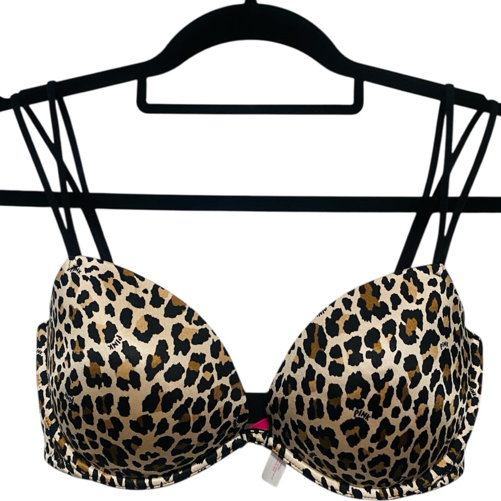 🌑SOLD🌑 NWOT Victoria's Secret PINK Leopard Print Heartbreaker Push-Up Bra 36D